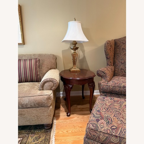 Used Ethan Allen Georgian Court Oval End Table for sale on AptDeco