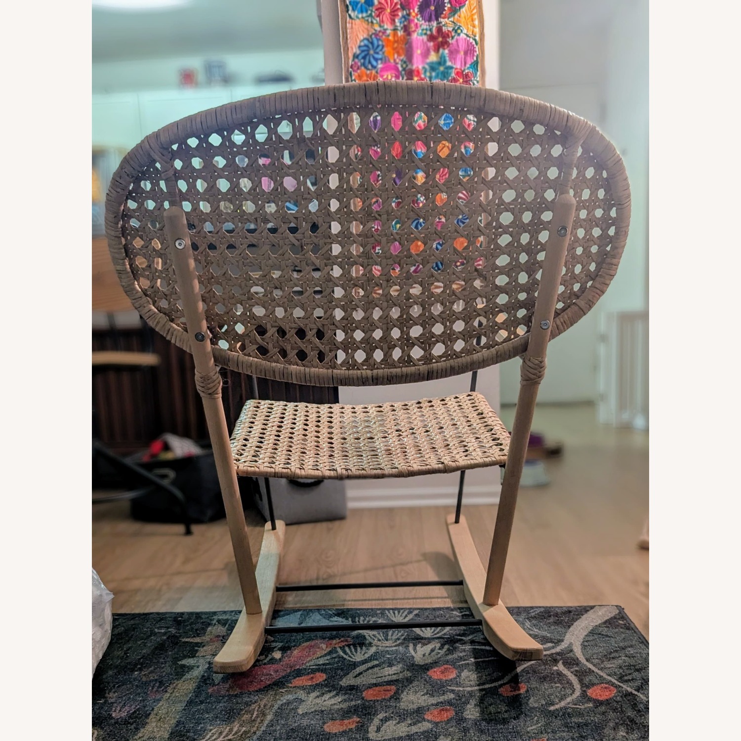 IKEA GRÖNADAL Rocking Chair Grey Natural - AptDeco