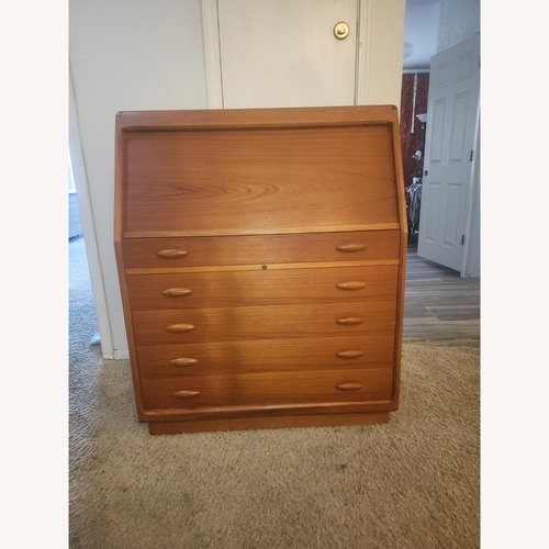 Used Dyrlund Solid Teak Secretary Desk  for sale on AptDeco