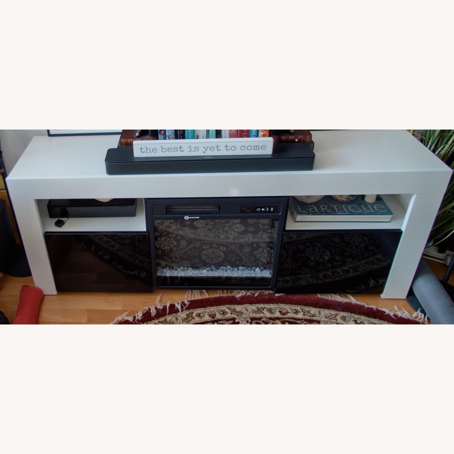 Wayfair TV Stand for up to 65 inch TV with Fireplace - image-1