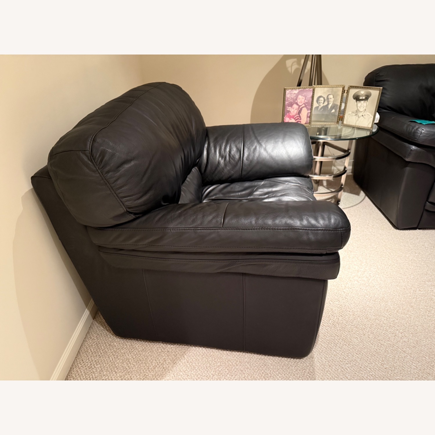 Macy's Deep Seat Leather Chair - image-2