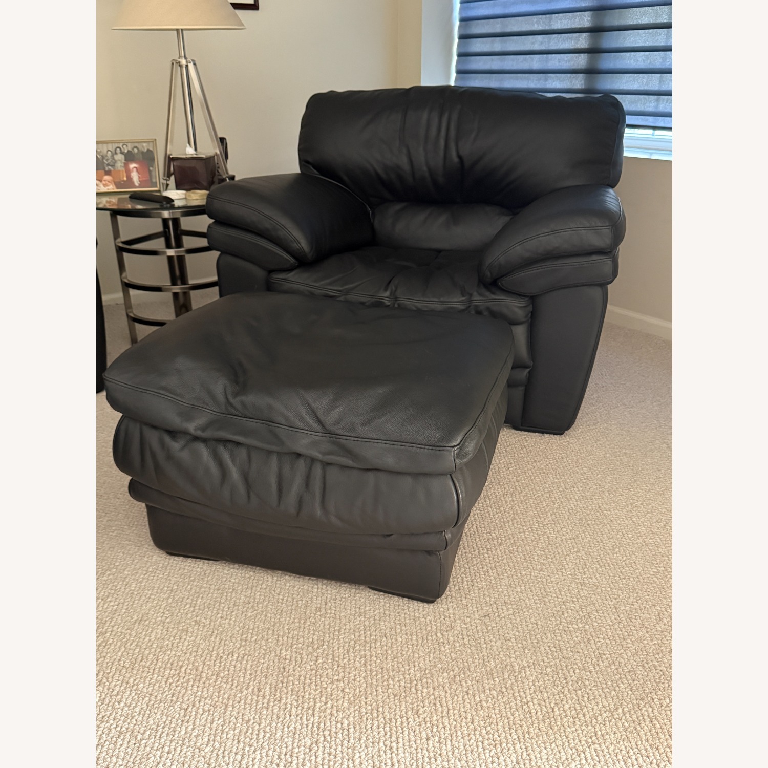 Macy's Deep Seat Leather Chair - image-3