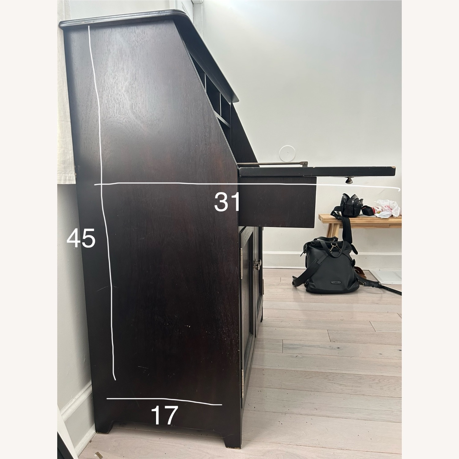 Boston Interiors Black Drop-Front Desk with Storage - image-3