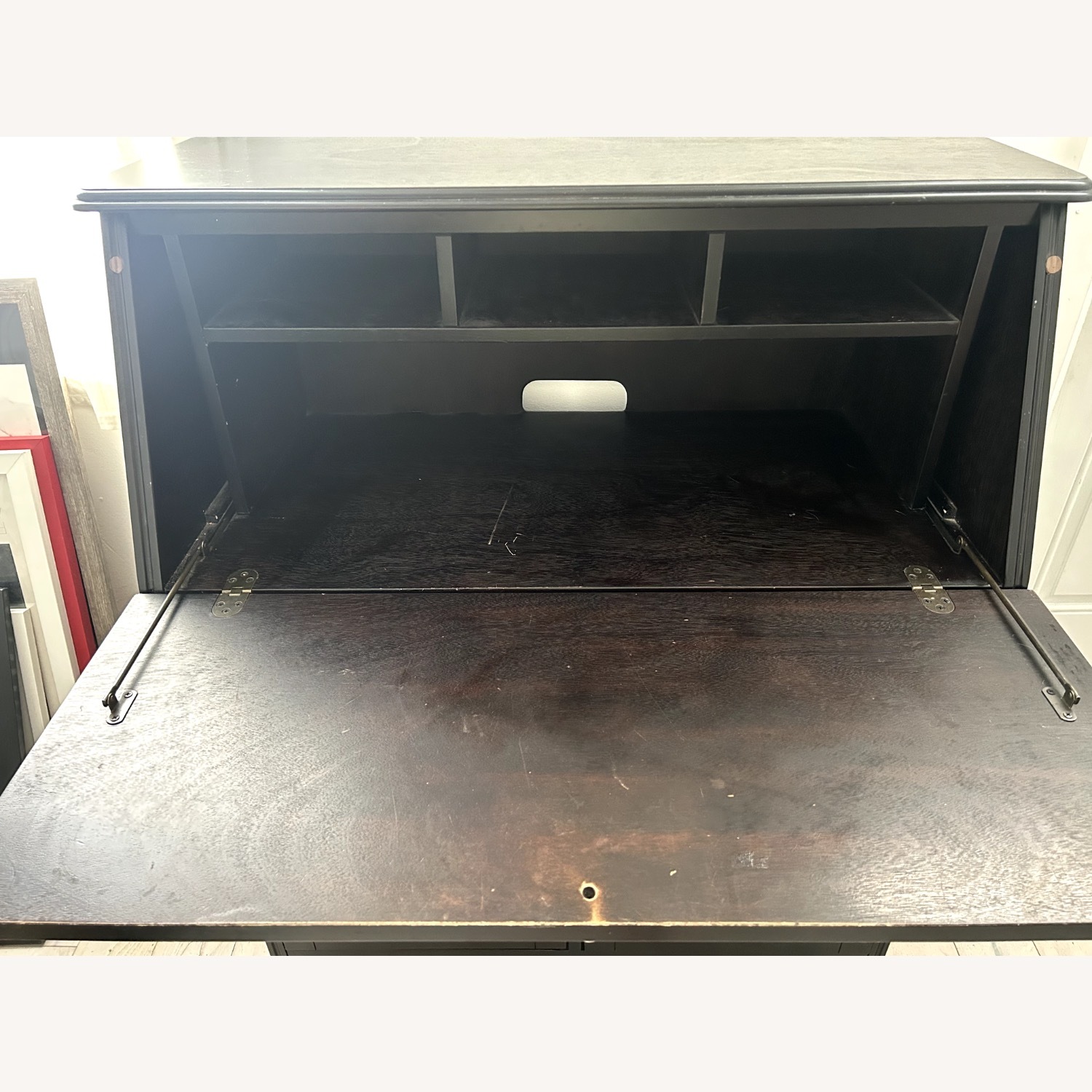 Boston Interiors Black Drop-Front Desk with Storage - image-2