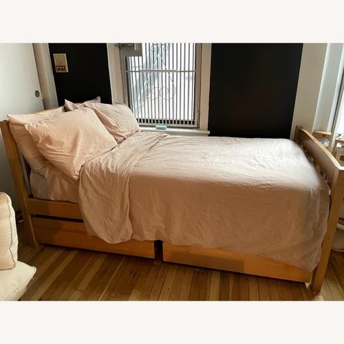 手渡しIKEA ダブルベッド　140x200 FJELLSEフィエッルセ ベッドフレームの通販 - IKEA