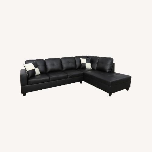 Used Zipcode Design Chaidez Vegan Leather Sectional for sale on AptDeco