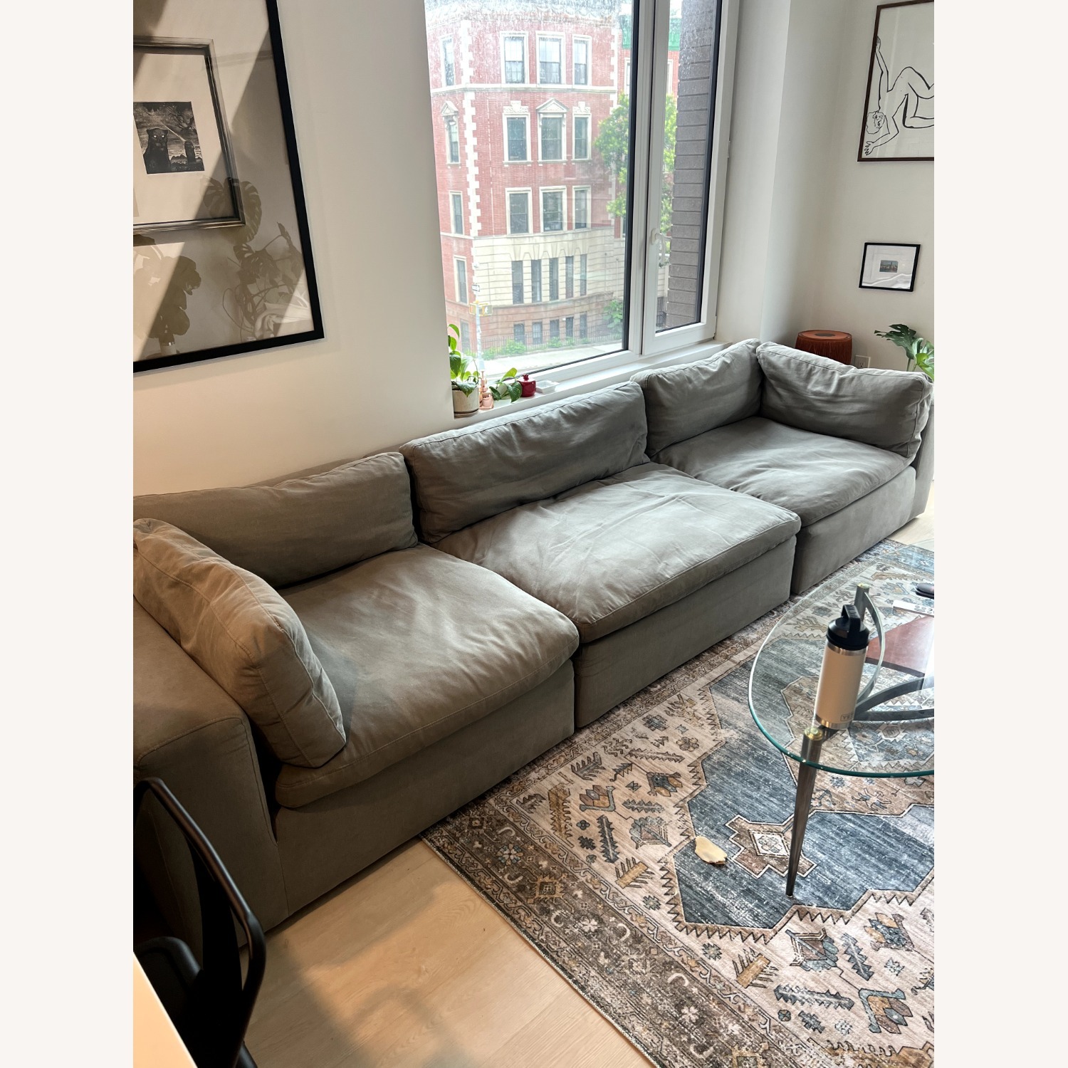 Bloom Modular Gray 3-Seater Sofa - image-3