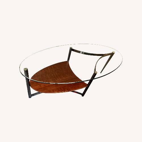 Used Glass & Wood Coffee Table for sale on AptDeco
