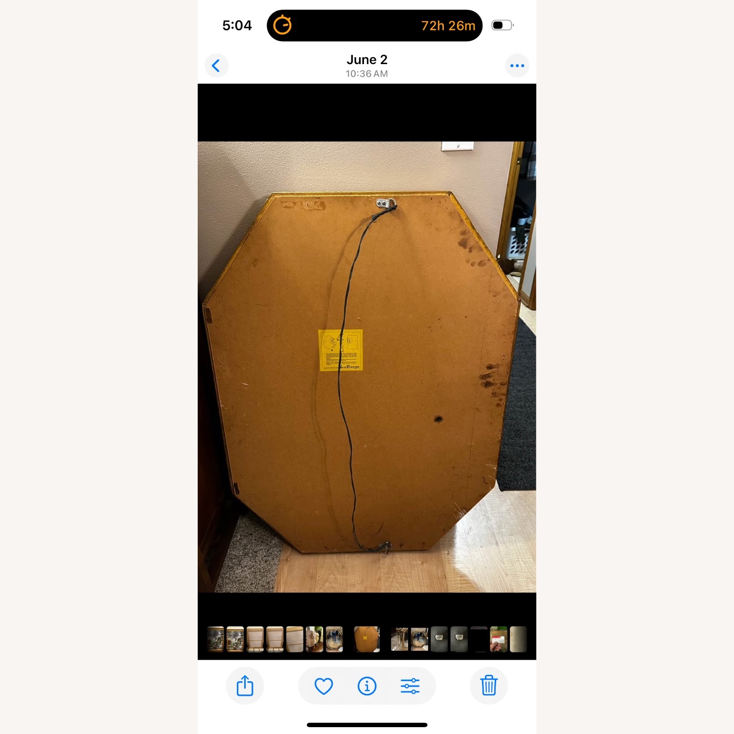 La Barge Octagonal Gilt Mirror H42, L32in, W2 in - image-6