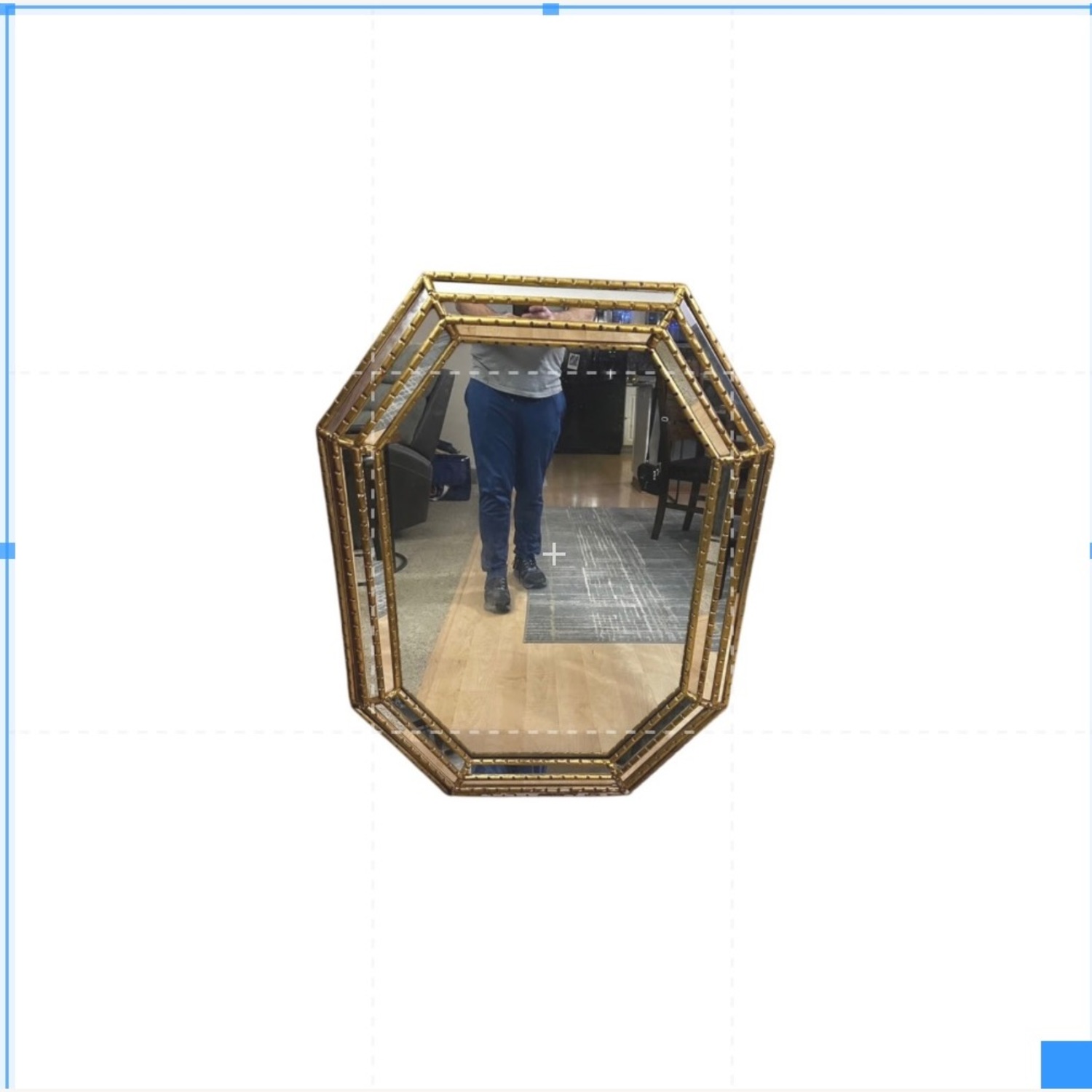 La Barge Octagonal Gilt Mirror H42, L32in, W2 in - image-0