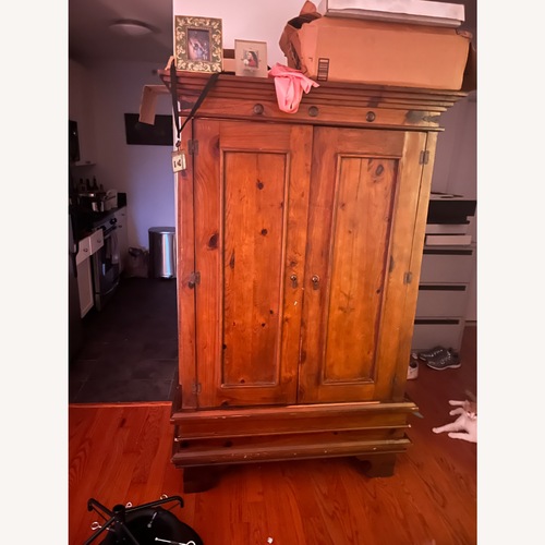 Used Custom Wooden Armoire Wardrobe for sale on AptDeco