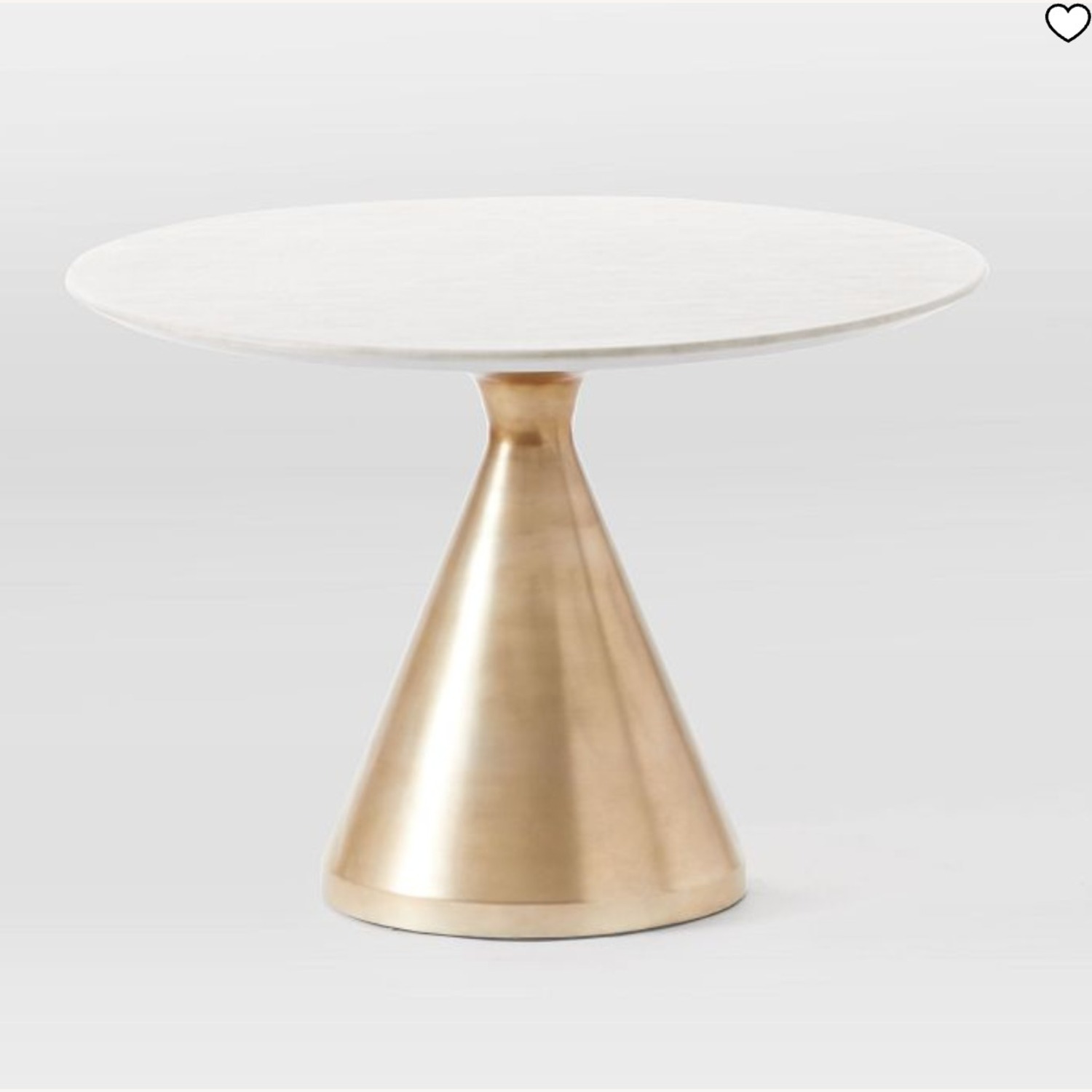 West Elm White Silhouette Marble Top Dining Table - image-1