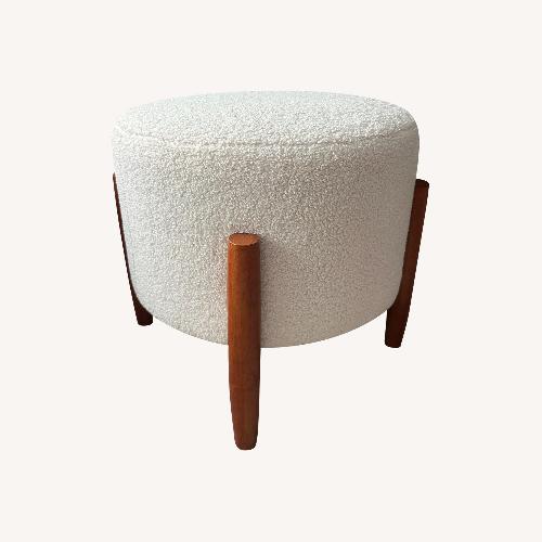 Used Studio McGee Cream Boucle Elroy Ottoman for sale on AptDeco