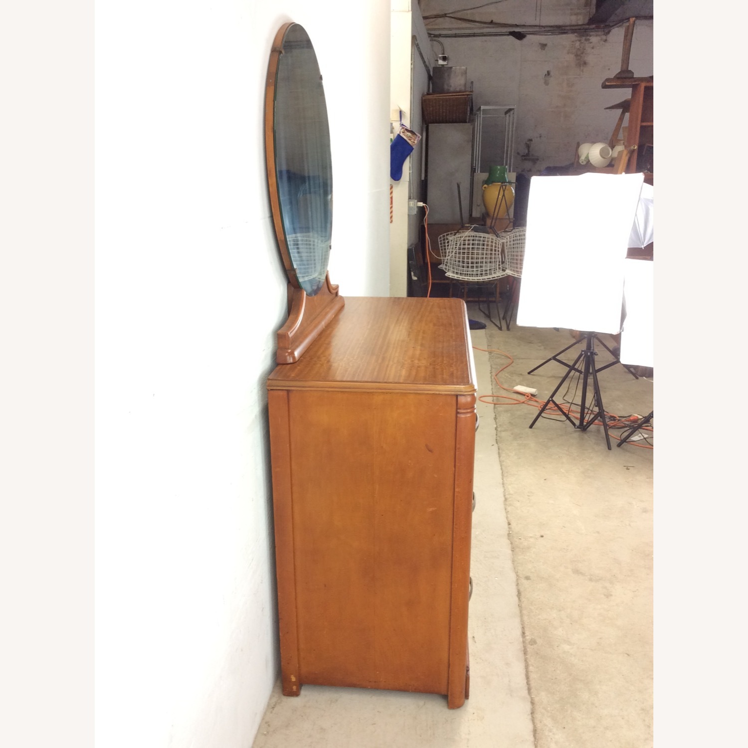 Art Deco 3 Drawer Chest with Mirror - image-12