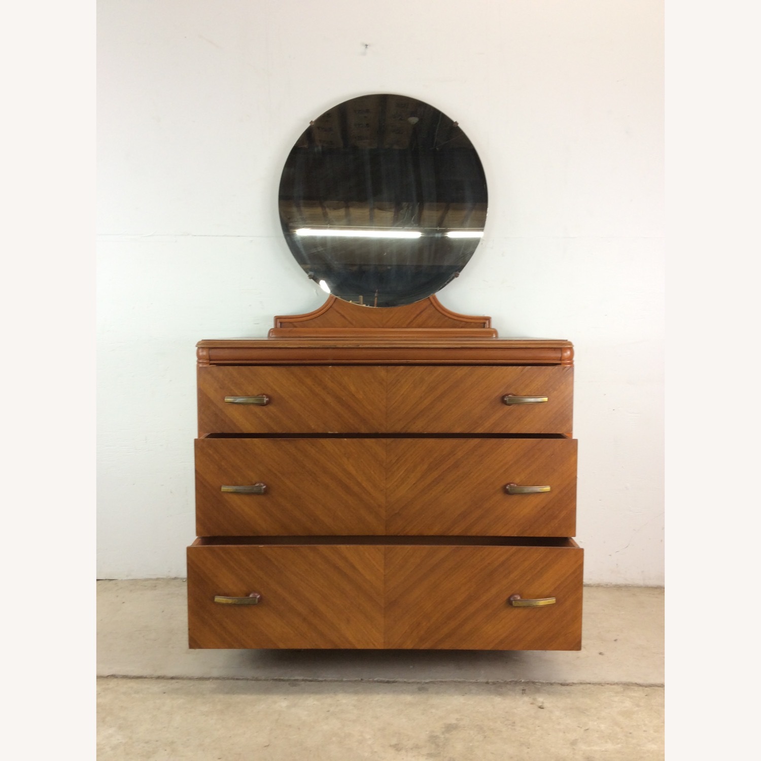 Art Deco 3 Drawer Chest with Mirror - image-14