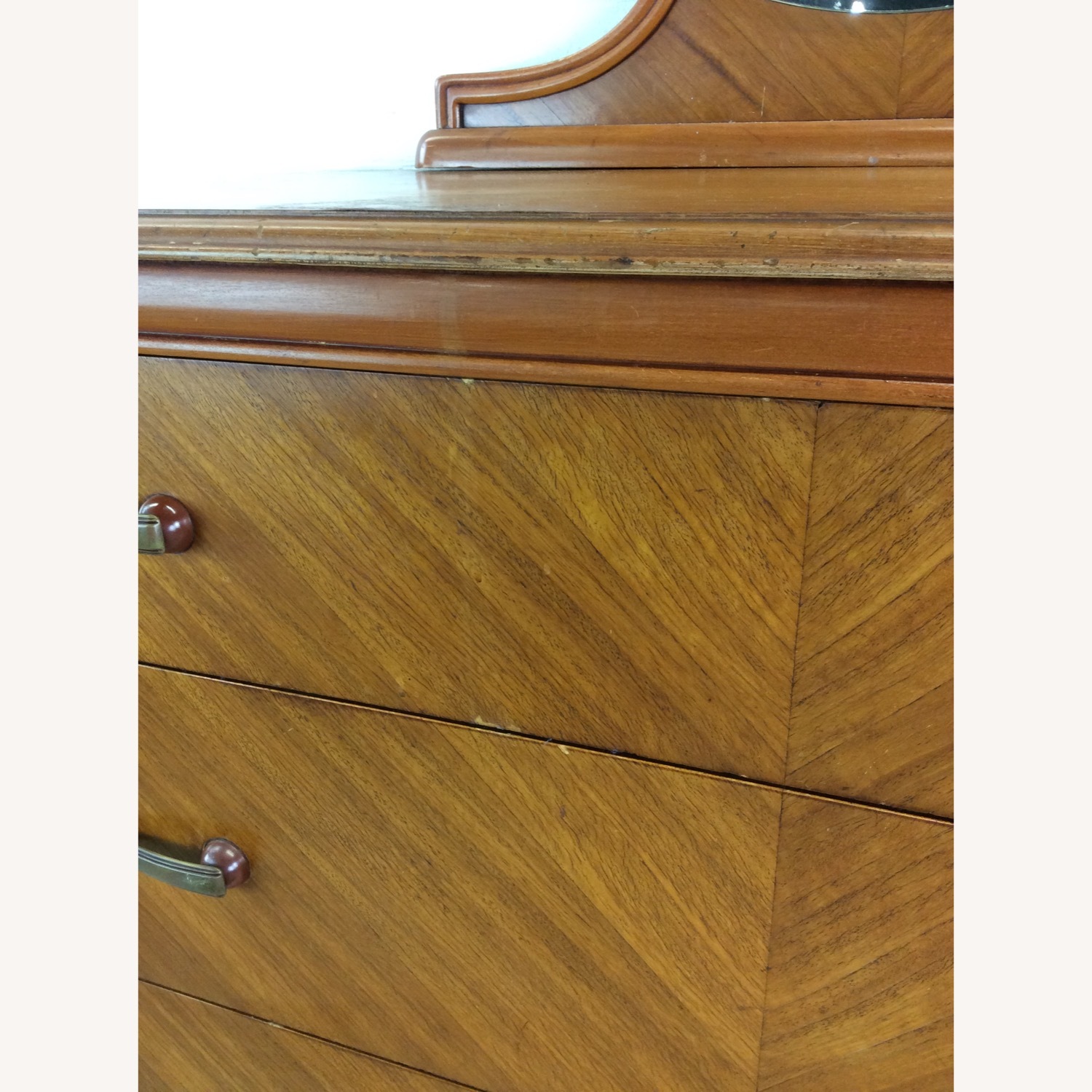 Art Deco 3 Drawer Chest with Mirror - image-8