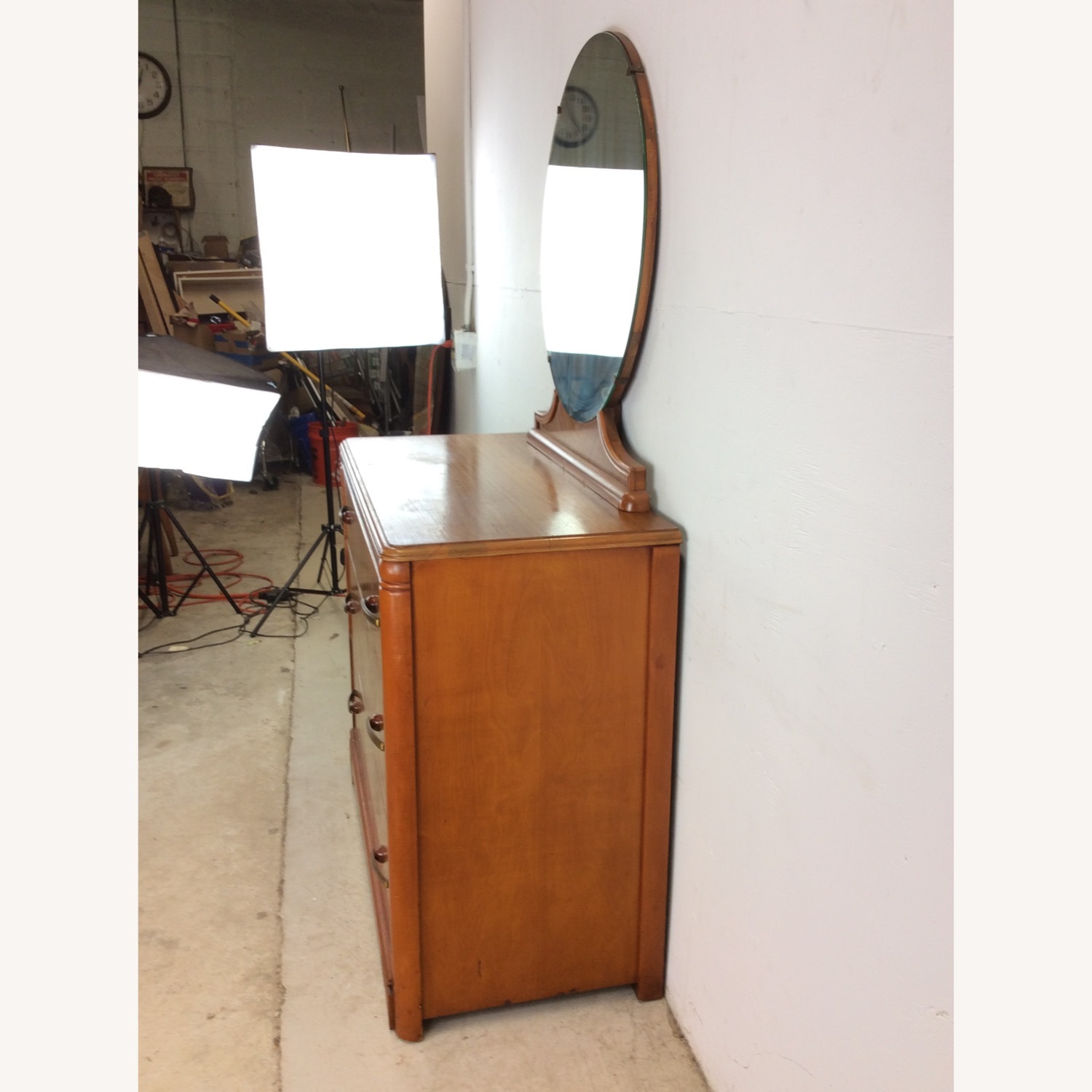 Art Deco 3 Drawer Chest with Mirror - image-10