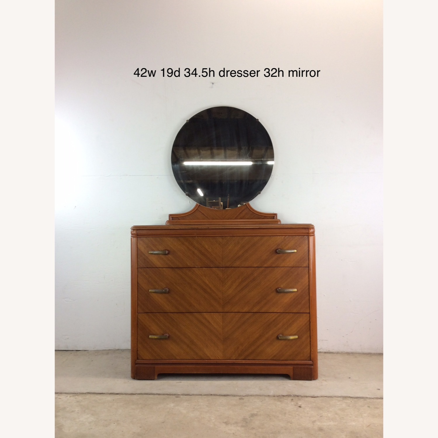 Art Deco 3 Drawer Chest with Mirror - image-18