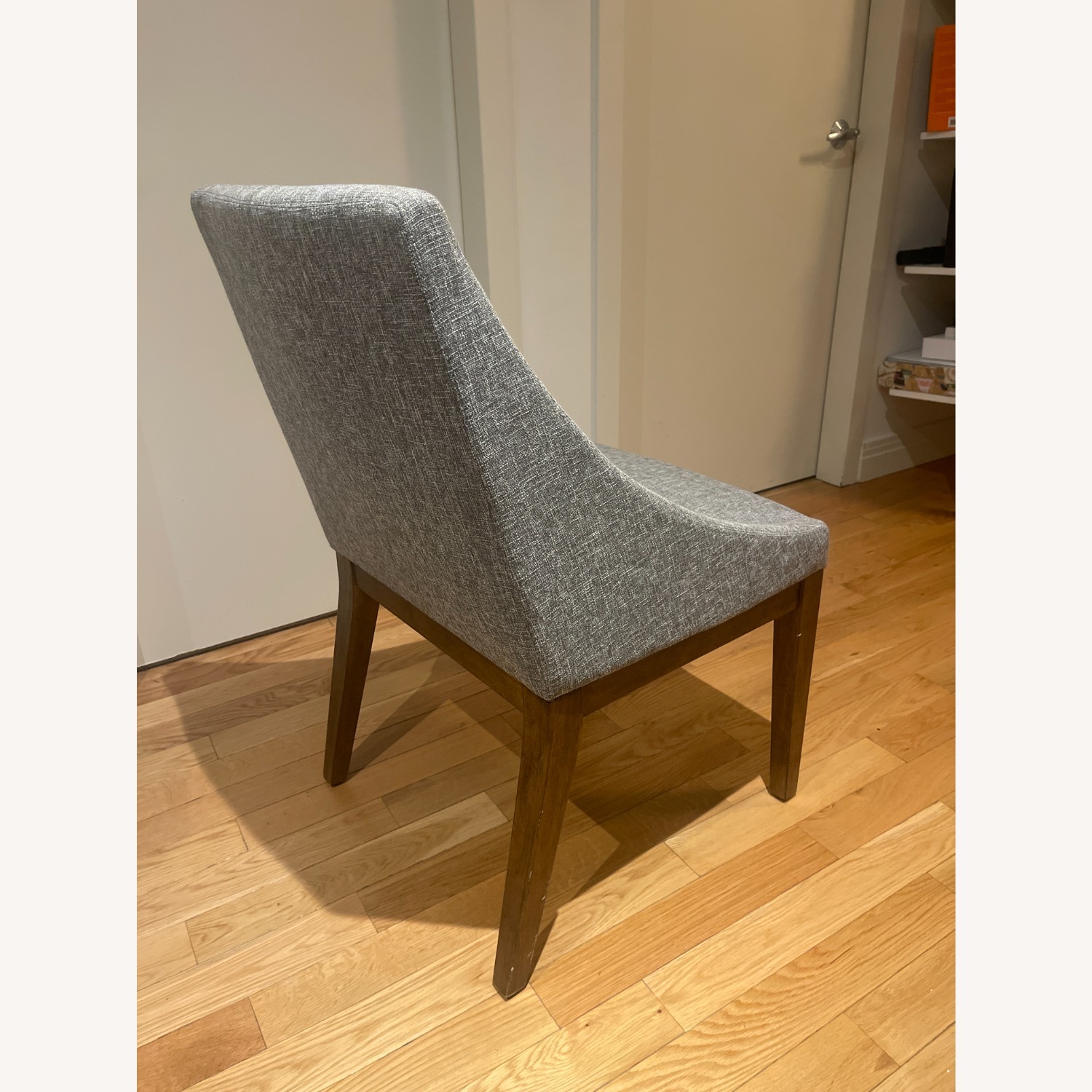 4 West Elm Curved Upholstered Dining Chairs - image-2