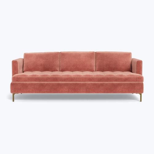 Used Boutique 88" Three Seat Sofa Rosewood Velvet for sale on AptDeco