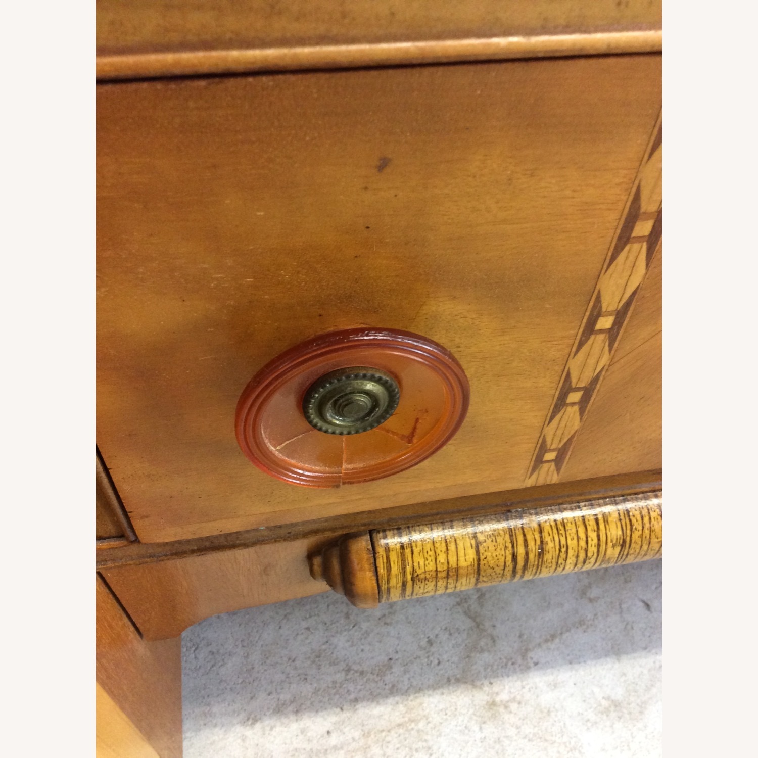 Art Deco Waterfall Vanity with Mirror & Stool - image-16