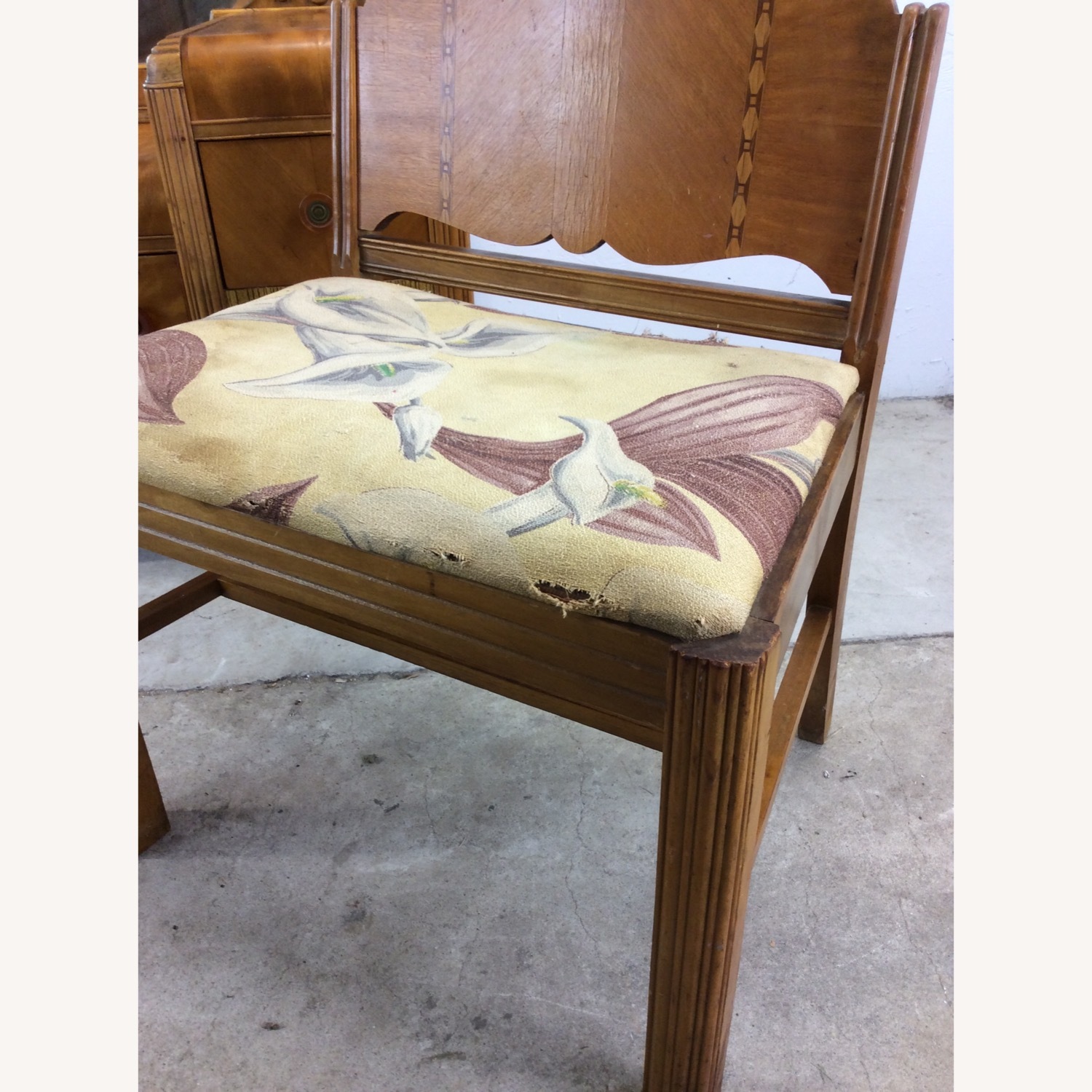 Art Deco Waterfall Vanity with Mirror & Stool - image-18