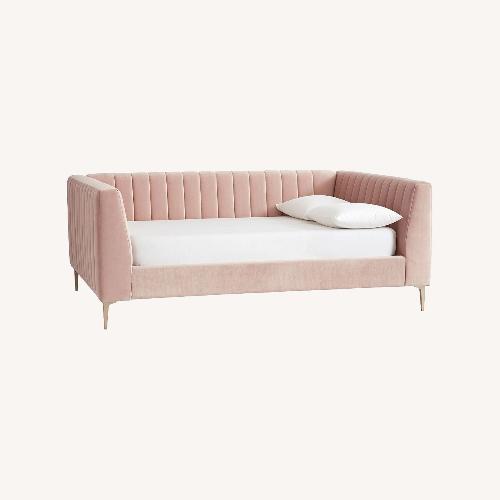 Used Avalon Full-sized Dusty Rose Velvet Daybed for sale on AptDeco