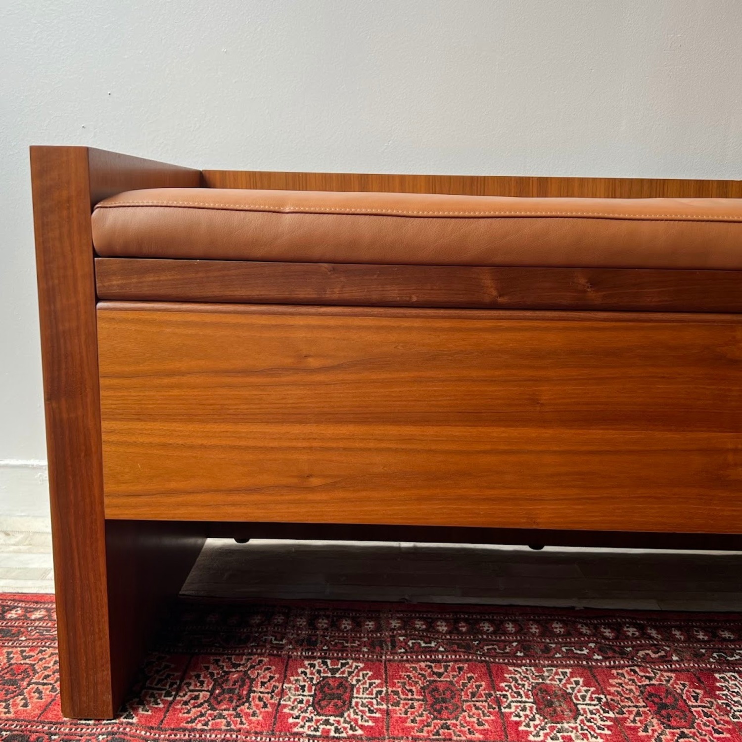 Wood and Leather Custom Bench - image-3