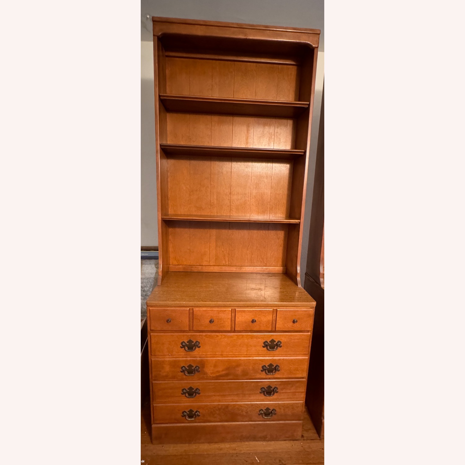 Ethan Allen Maple Chest and 3 Shelf Hutch - image-1