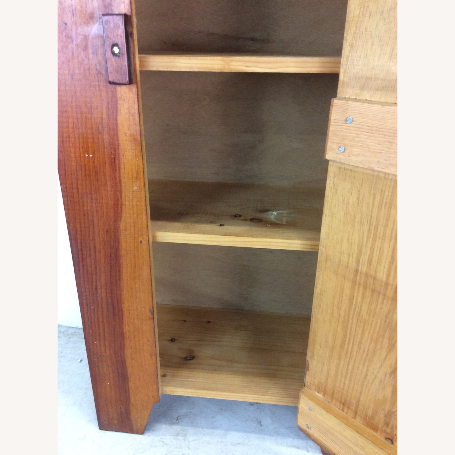 Antique American Pine Cabinet with 4 Shelves - image-17