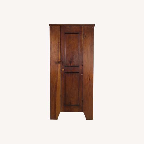 Used Antique American Pine Cabinet with 4 Shelves for sale on AptDeco