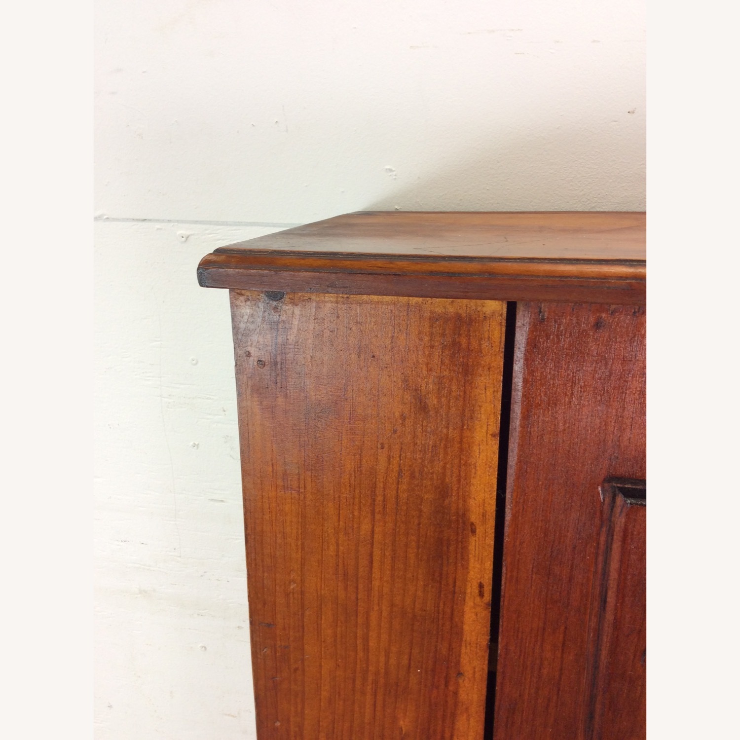 Antique American Pine Cabinet with 4 Shelves - image-8