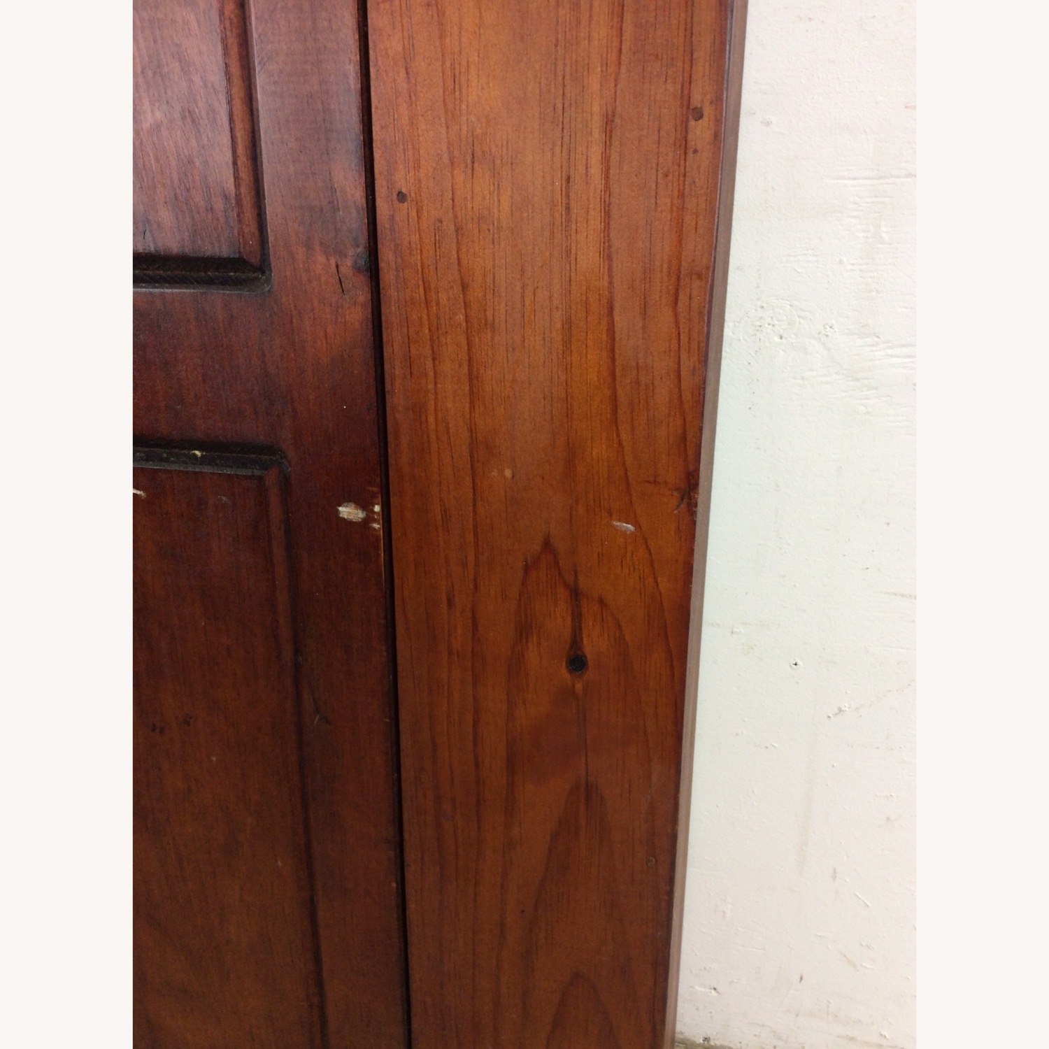 Antique American Pine Cabinet with 4 Shelves - image-11