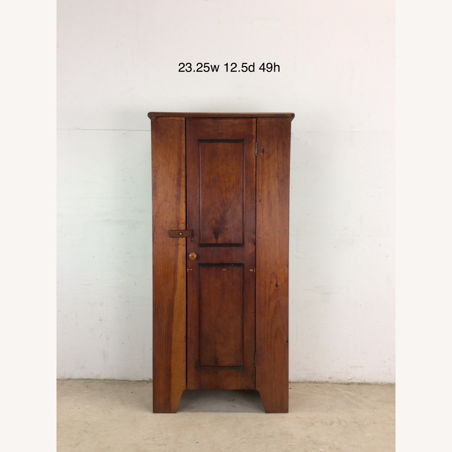 Antique American Pine Cabinet with 4 Shelves - image-23