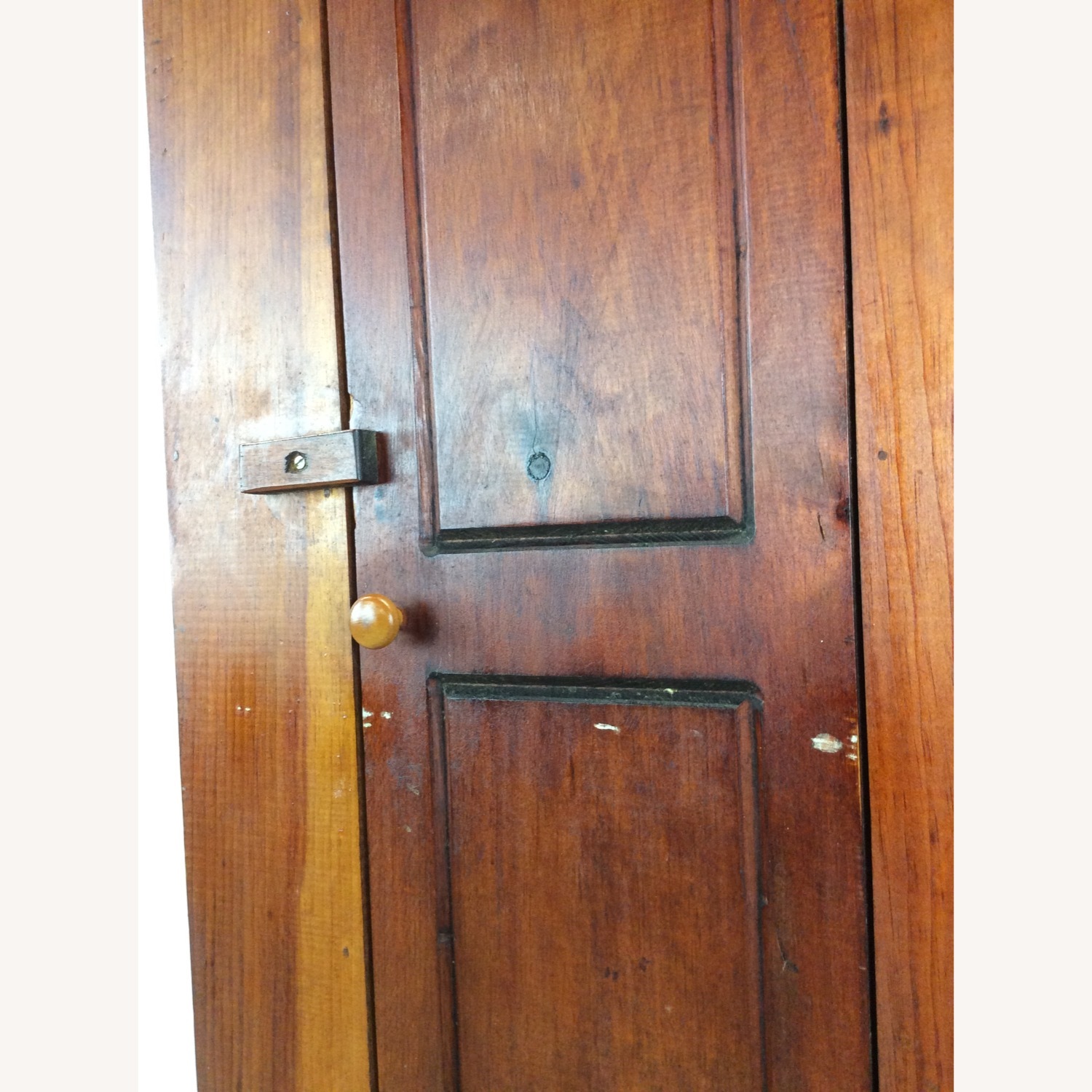 Antique American Pine Cabinet with 4 Shelves - image-13