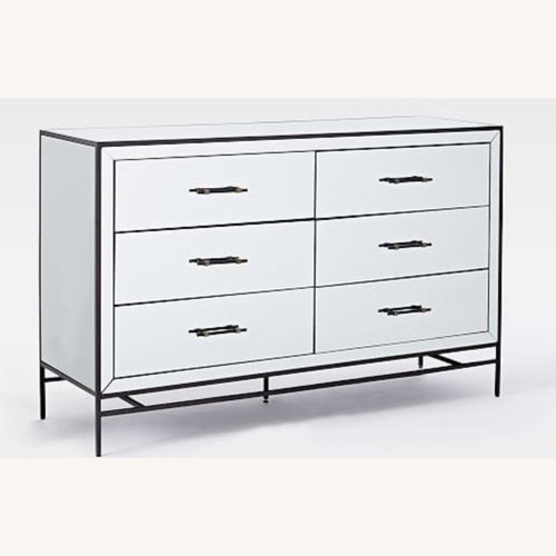 Used West Elm Mirrored 6-Drawer Dresser for sale on AptDeco