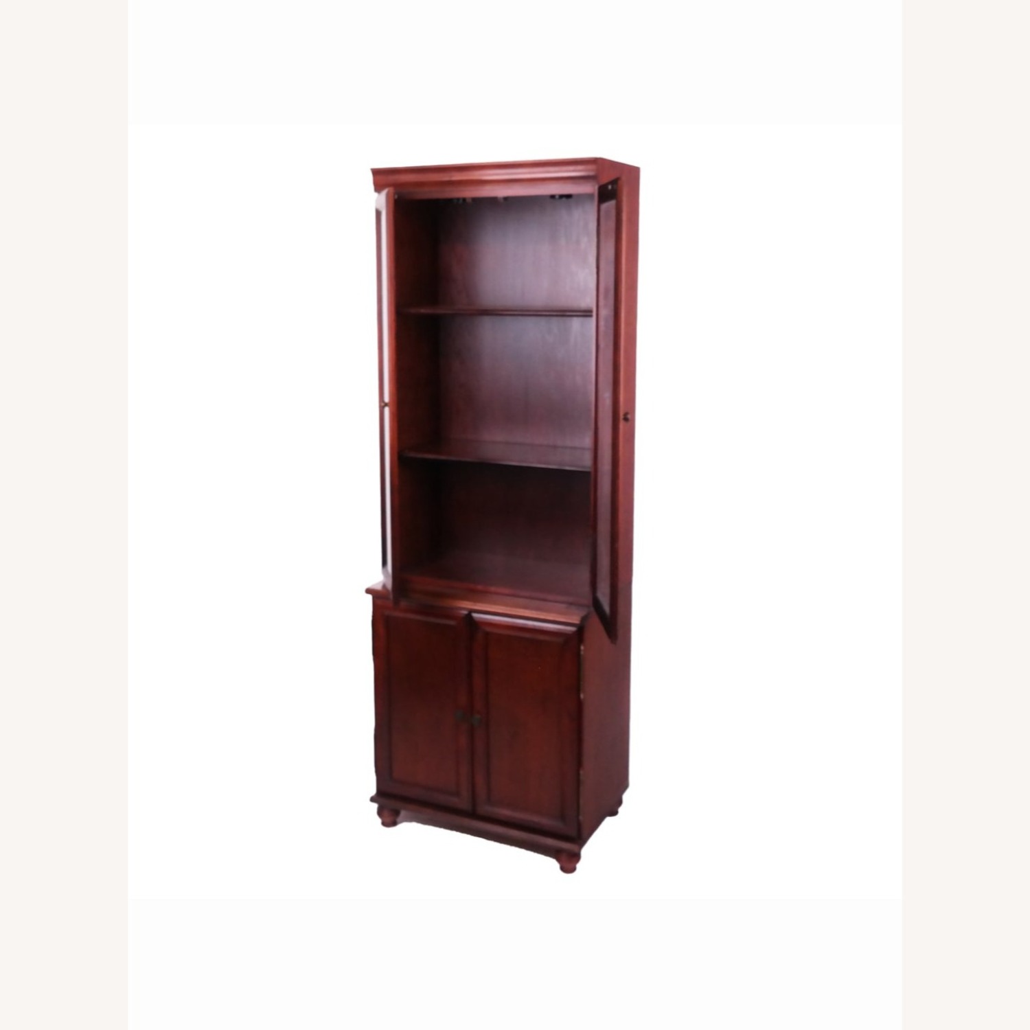 Bombay & Co. Cherry Bookcases w Interior Lights - image-6