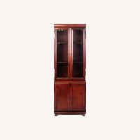 Bombay & Co. Cherry Bookcases w Interior Lights