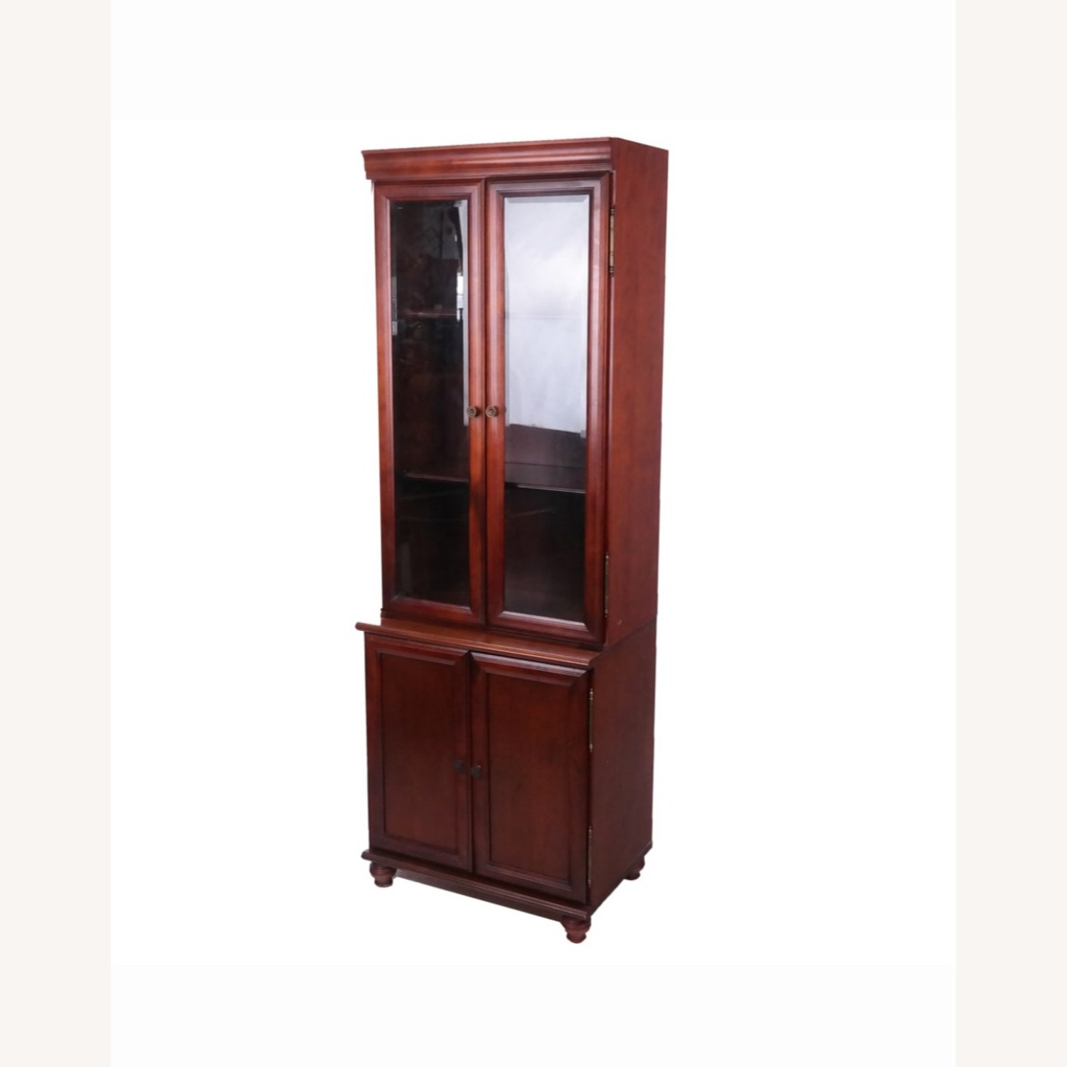 Bombay & Co. Cherry Bookcases w Interior Lights - image-3