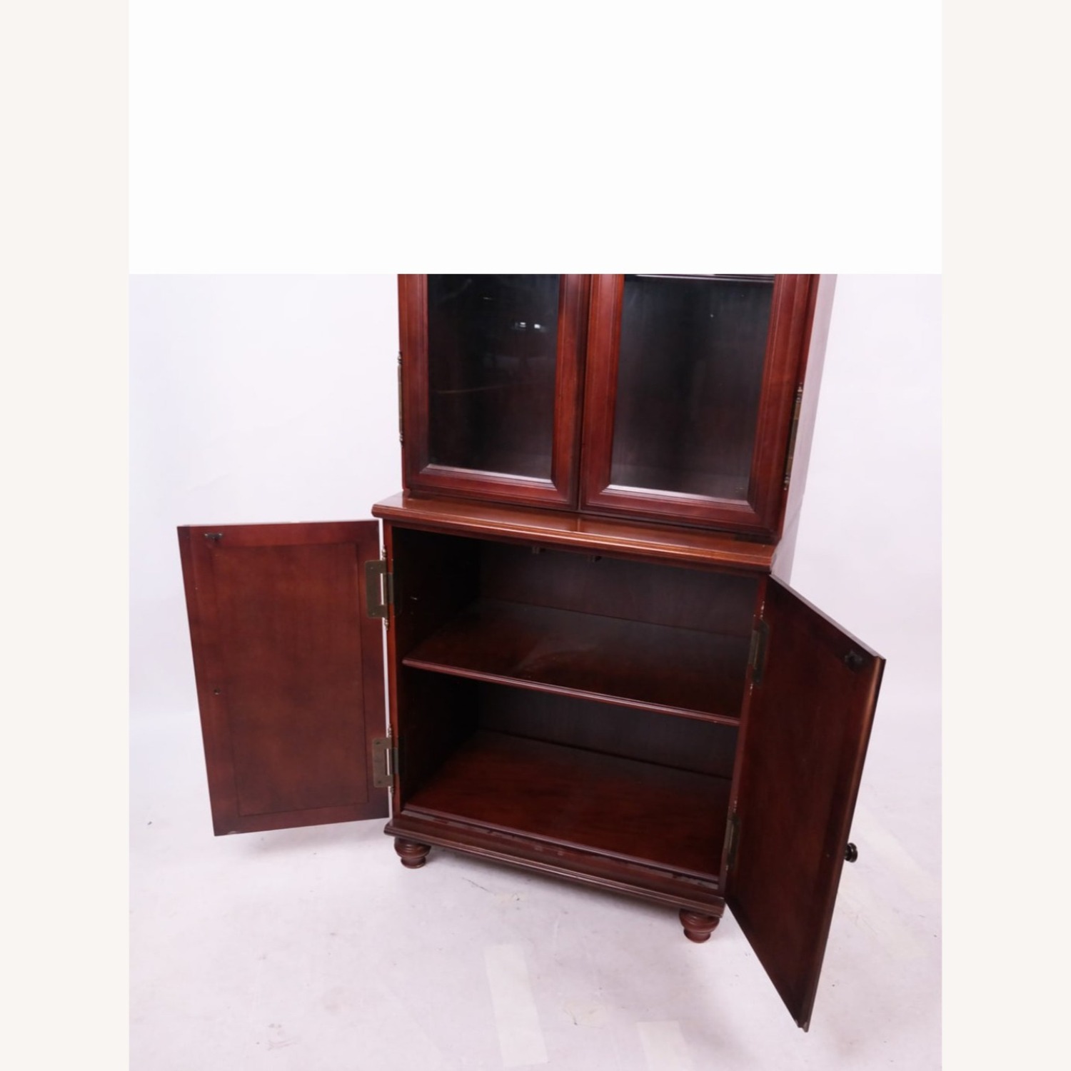 Bombay & Co. Cherry Bookcases w Interior Lights - image-5