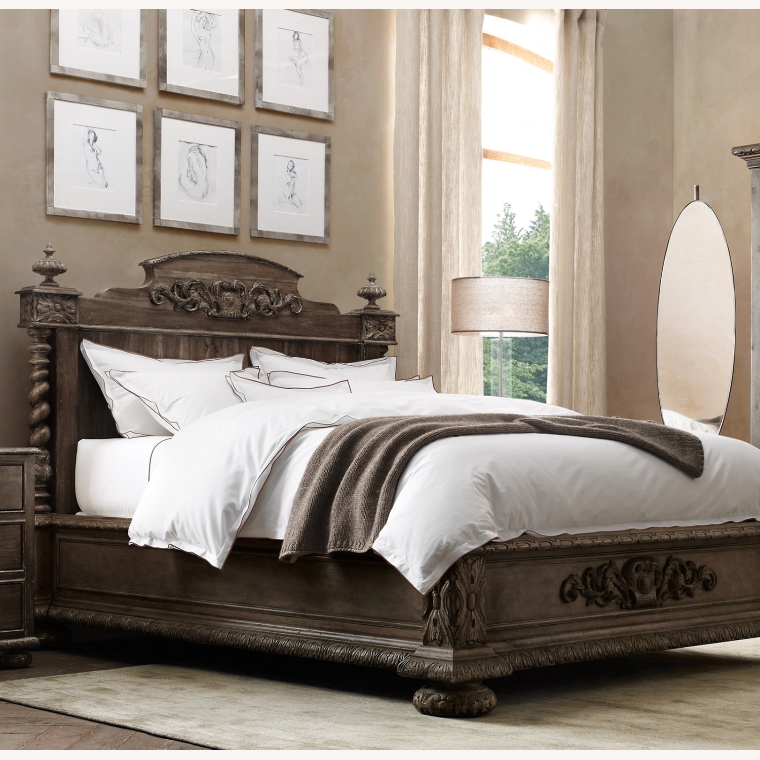 Restoration Hardware Queen Bed - image-0