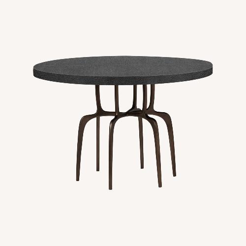 Used Made Goods Cyrano Faux Shagreen Dining Table 48" for sale on AptDeco