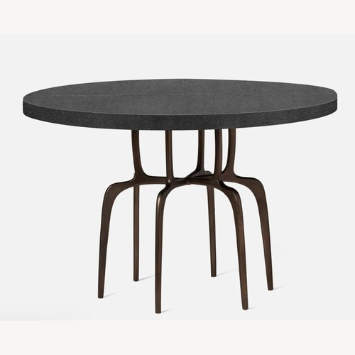 Used Made Goods Cyrano Faux Shagreen Dining Table 48" for sale on AptDeco