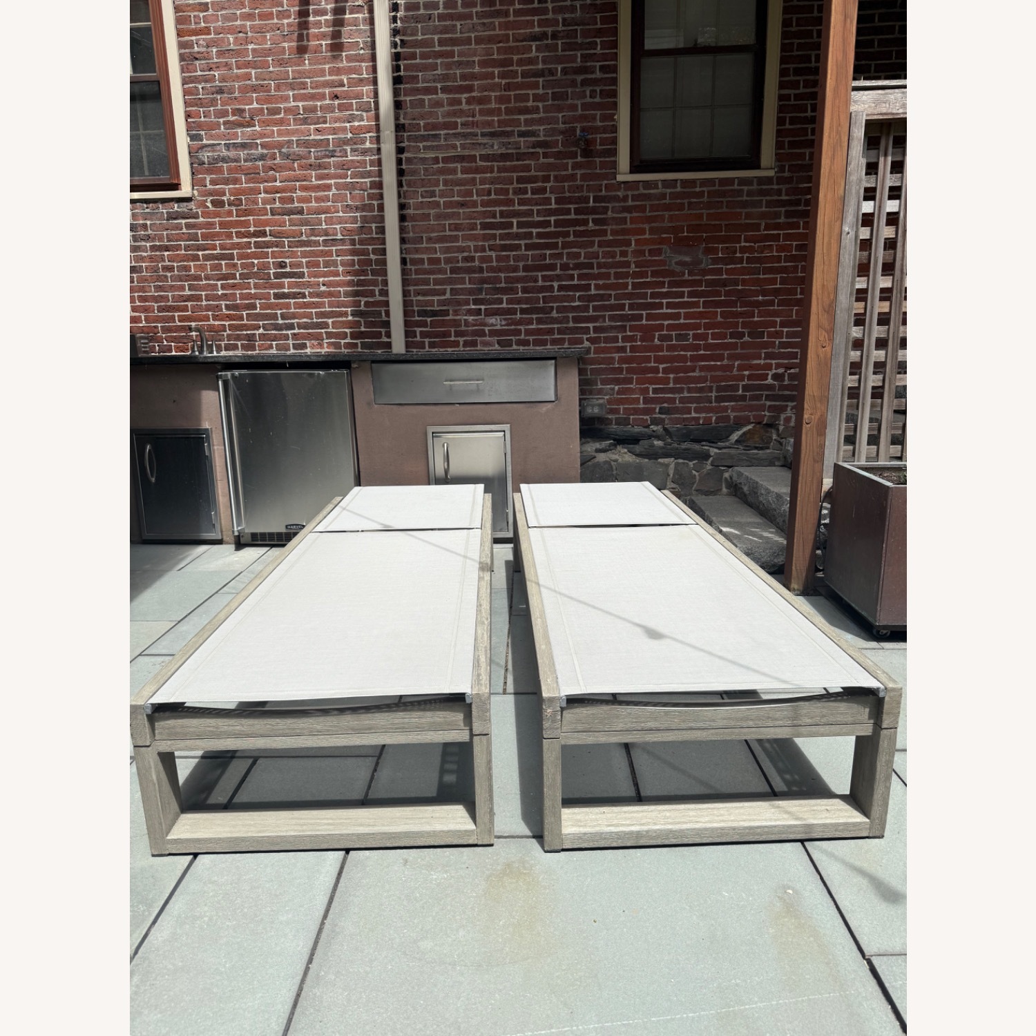 West Elm Outdoor Chaise Lounge Set - image-2