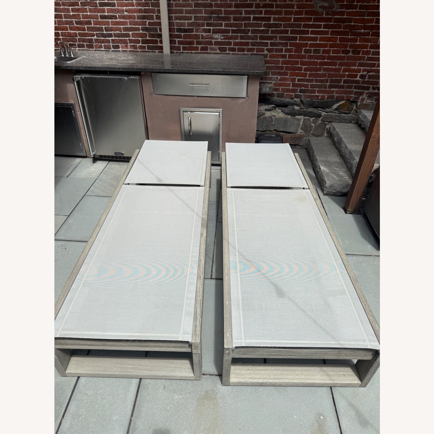 West Elm Outdoor Chaise Lounge Set - image-5