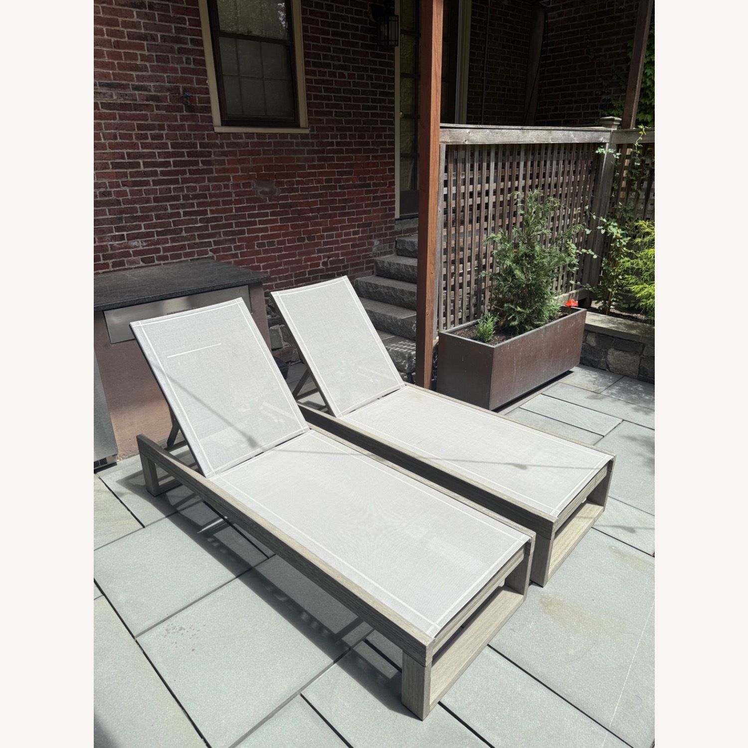 West Elm Outdoor Chaise Lounge Set - image-1