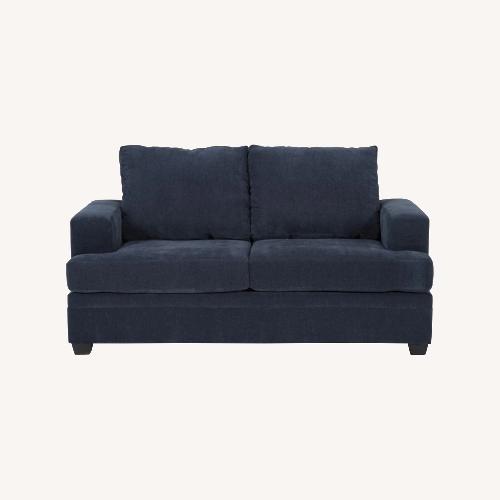 Used Bonaterra Midnight Navy Blue Fabric 70" Loveseat for sale on AptDeco