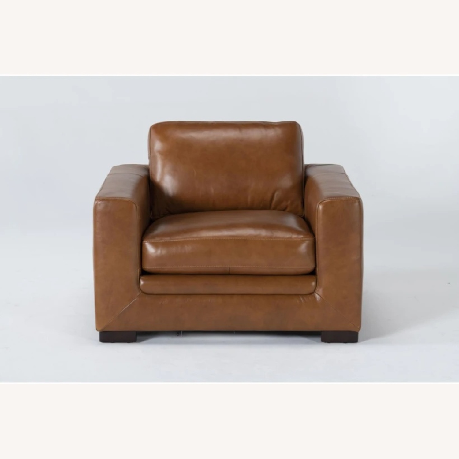 Set of 2 Mason Brown Leather Oversized Arm Chair - image-4