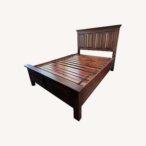 Used Napa Hill Crest Queen Bed with Drawers for sale on AptDeco