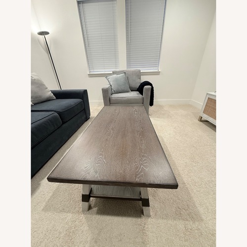 Used Randolph Brown Wood Rectangle Coffee Table  for sale on AptDeco